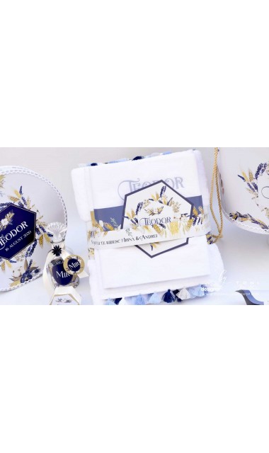 Trusou de botez traditional cu lavanda bumbac si spice de grau 5